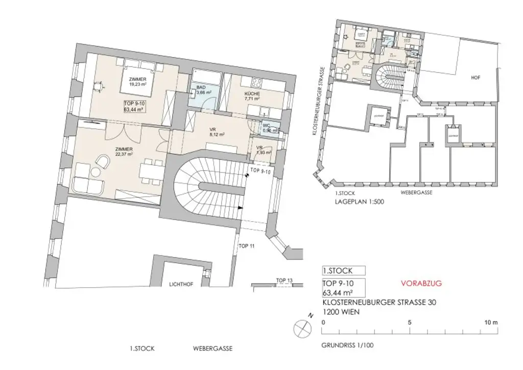 NÄHE AUGARTEN: wunderschön sanierte Altbauwohnung mit neuer Küche
