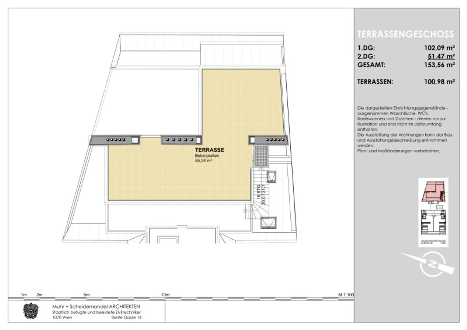 Luxuriöse Dachterrassenwohnung im Botschaftsviertel
