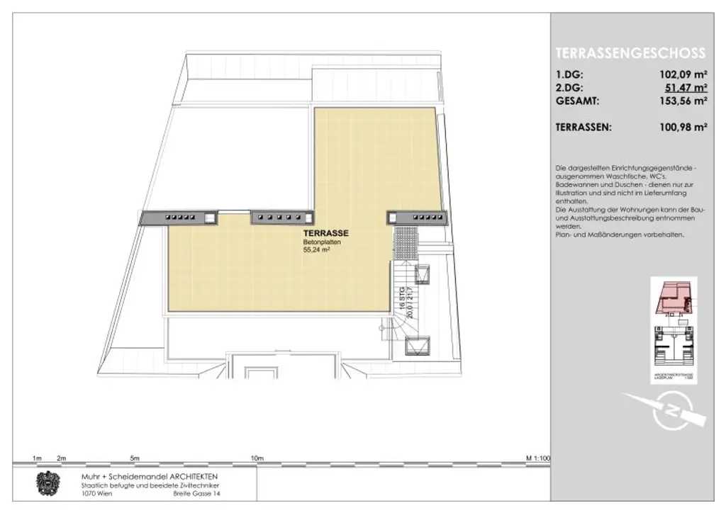Luxuriöse Dachterrassenwohnung im Botschaftsviertel