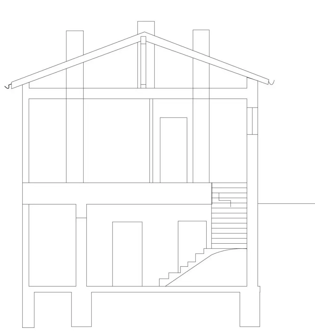 Grundrissplan Vorderansicht