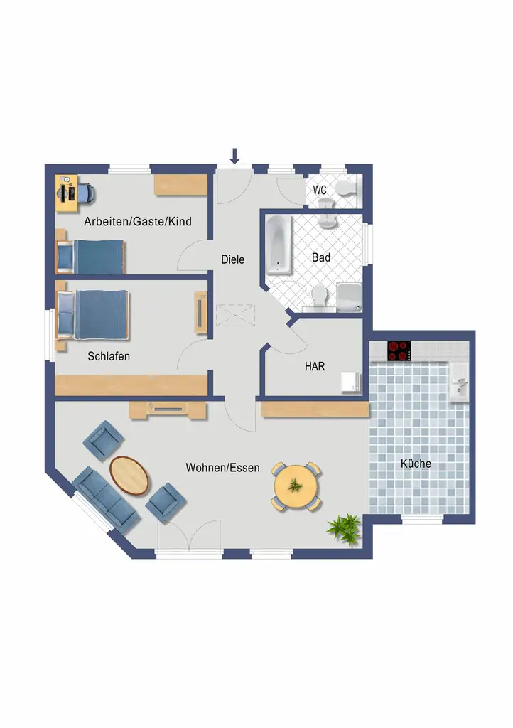 Grundriss Bungalow