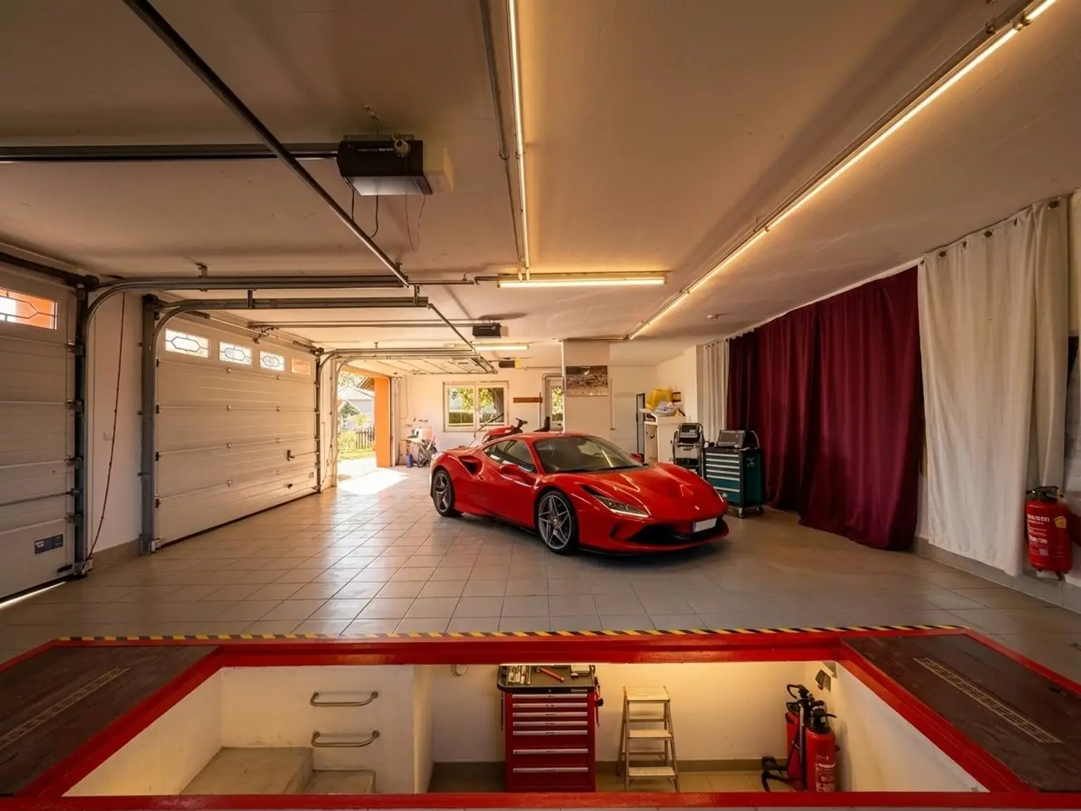 Garage mit Montagegrube