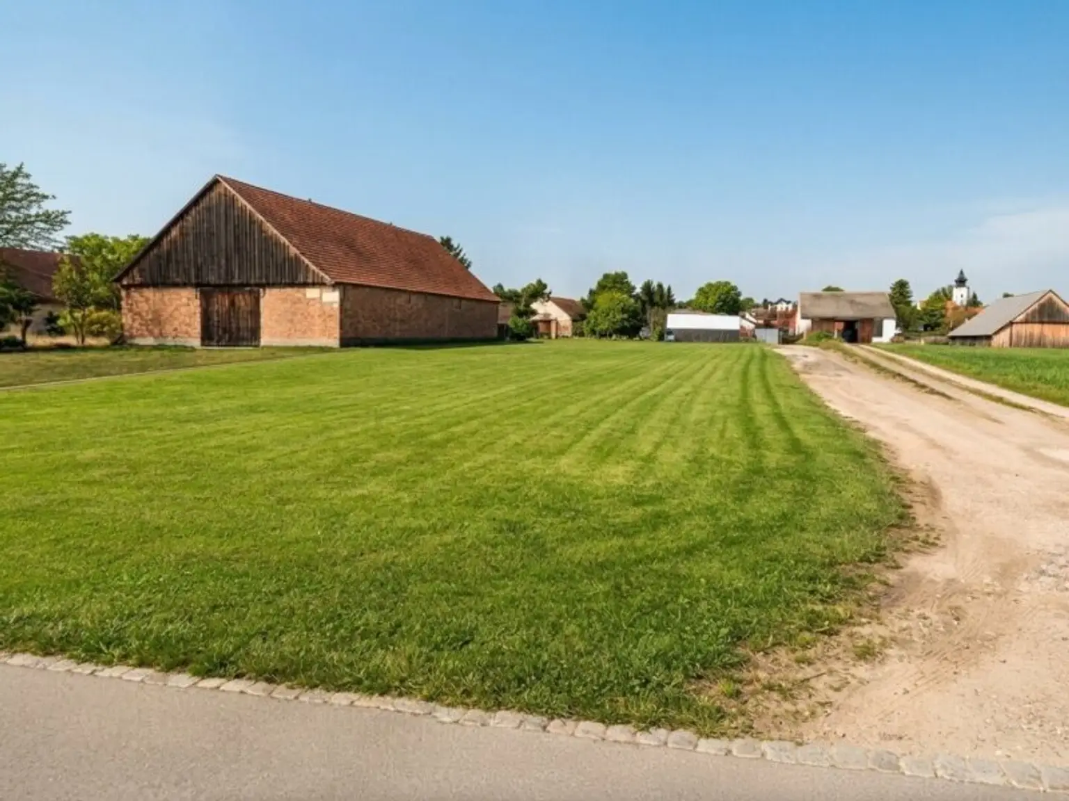 Blick zum Grundstück