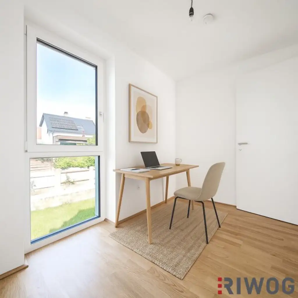 Fertiggestellt & bezugsbereit | 5-Zimmer Neubau-Reihenhaus mit ca. 50m² Eigengarten | Hofruhelage | Luftwärmepumpe