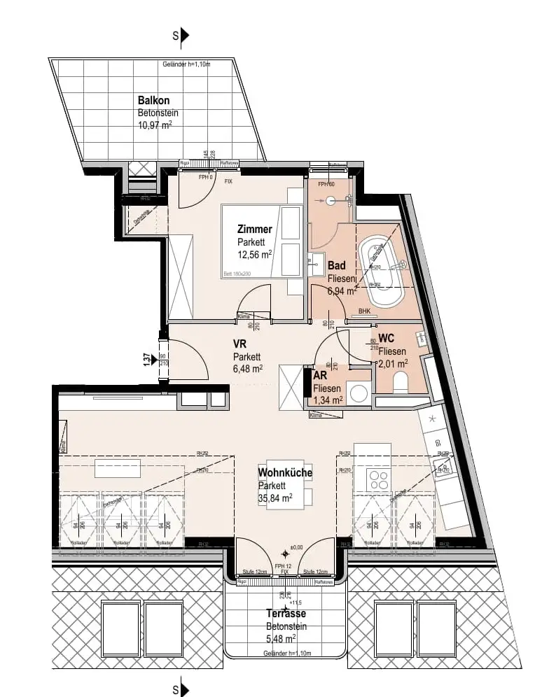 "Wohnoase Siebenbrunnengasse 44 - DACHGESCHOSS DELUXE - Nachhaltig. Ruhig. Besonders."