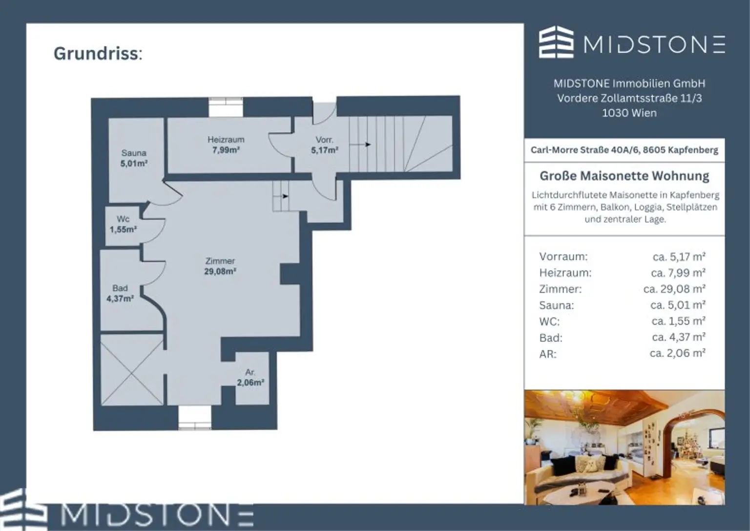 *Großzügige Maisonette Wohnung* Einzigartiges Potenzial mit Balkon und Loggia in Kapfenberg