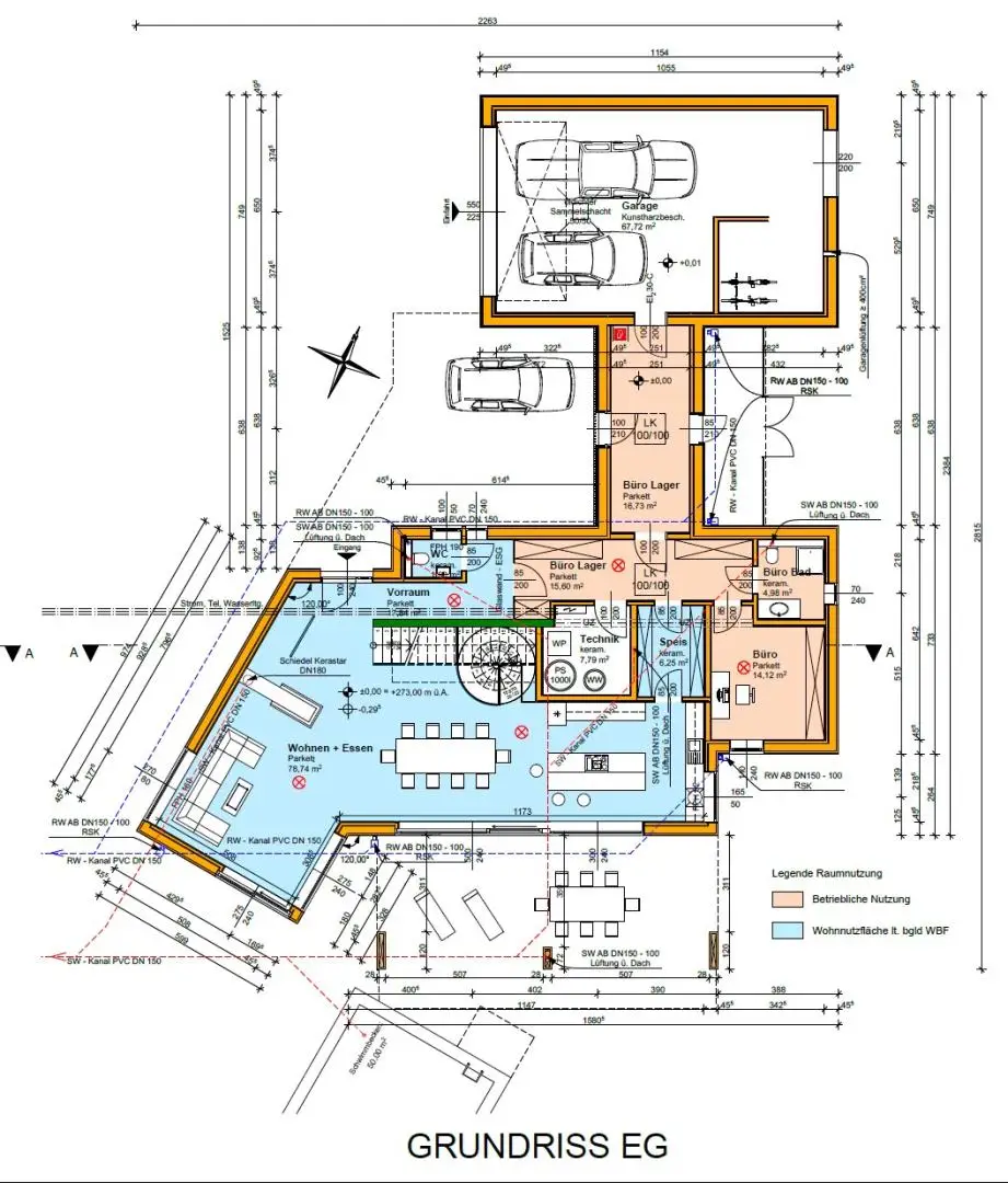 Grundriss Einreichungsplan EG