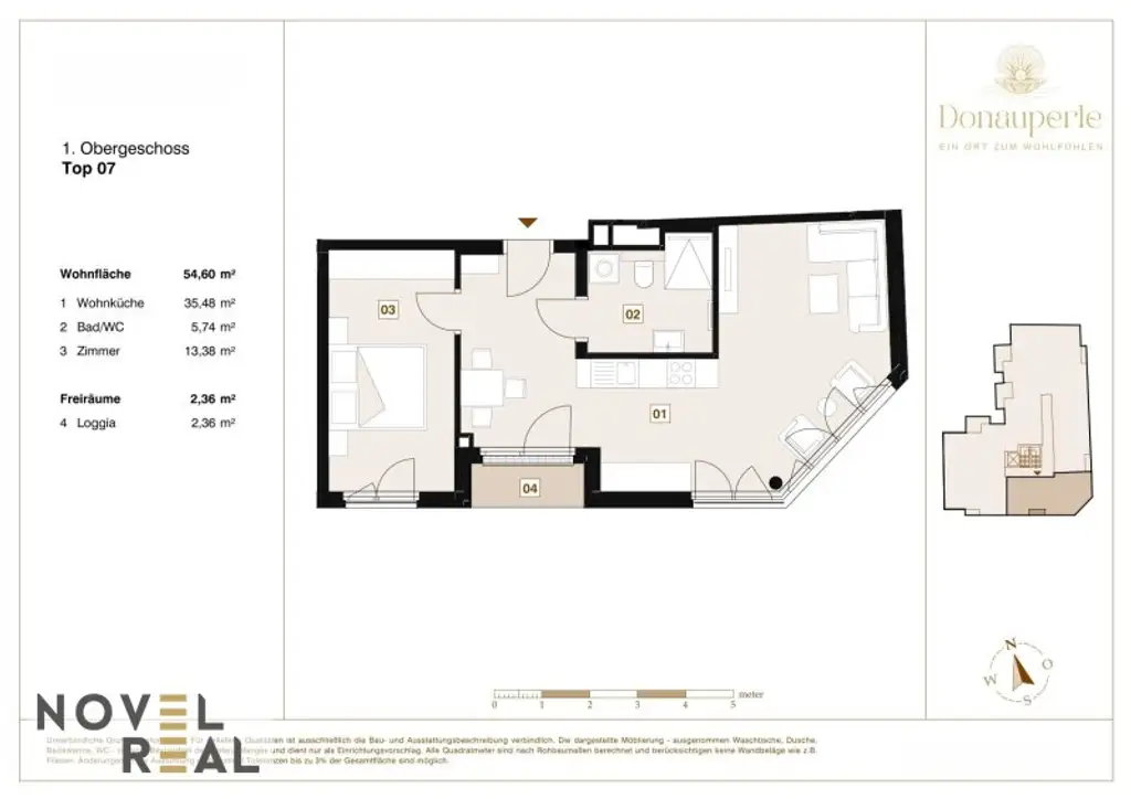 Traumhafte 2-Zimmer-Wohnung mit Loggia und Grünblick in den Park!
