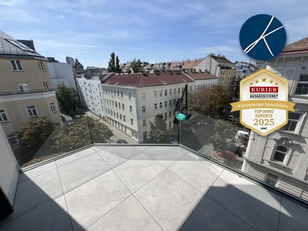 *Superprojekt: ''Über den Baumwipfeln" TOP 49 MIT ZWEI TRAUMHAFTEN WEST-LOGGIEN