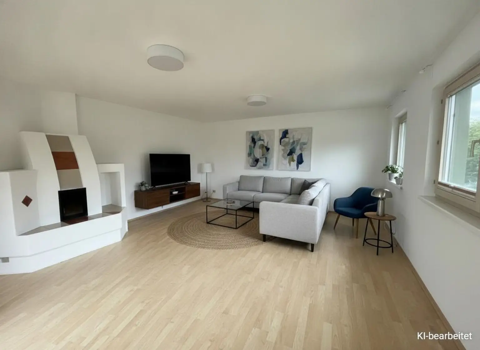 Wohnzimmer mit Kachelofen