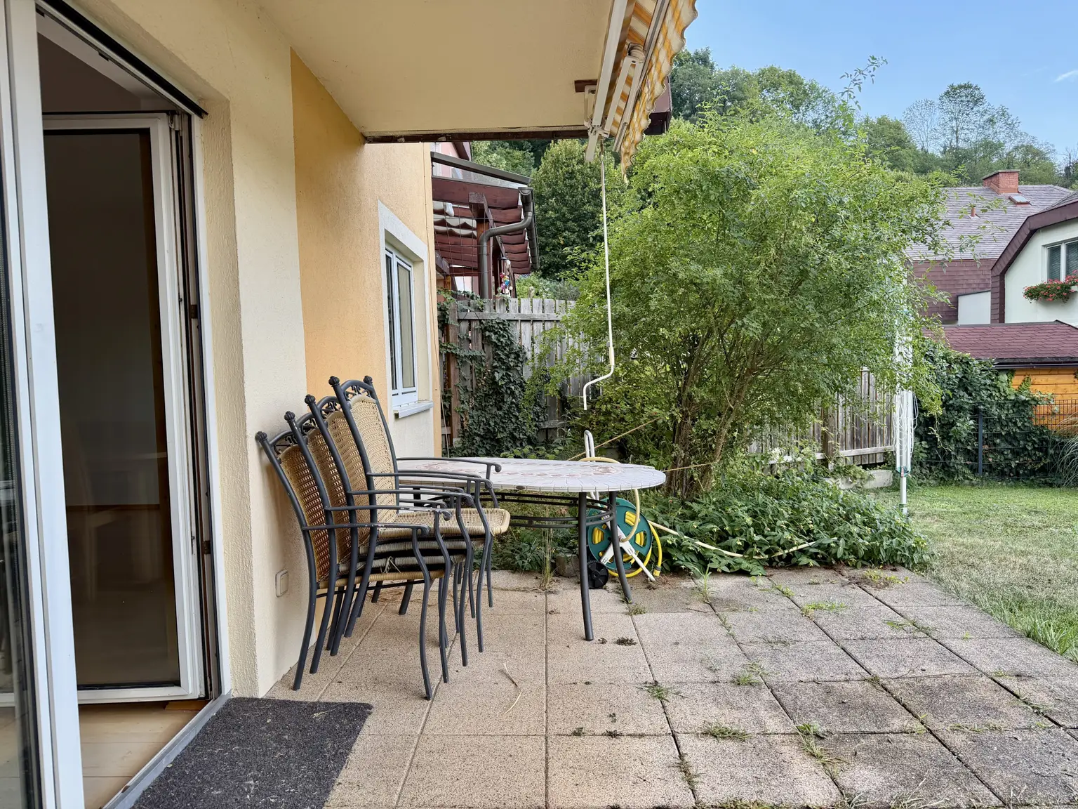 geschützte Terrasse