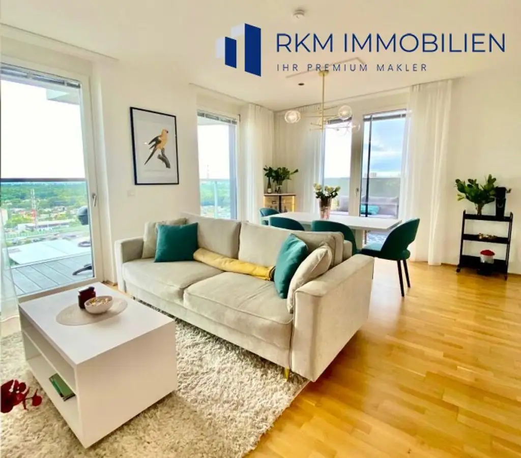 Exklusive und moderne 3-Zimmer-Wohnung mit Balkon in 1020 Wien – Einzigartige Aussicht, Marina Tower, VIP - Location