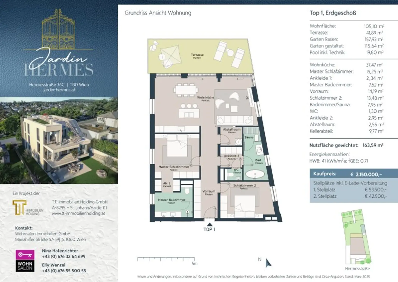 EXKLUSIVE WOHNUNG MIT TRAUMGARTEN UND SALZWASSERPOOL