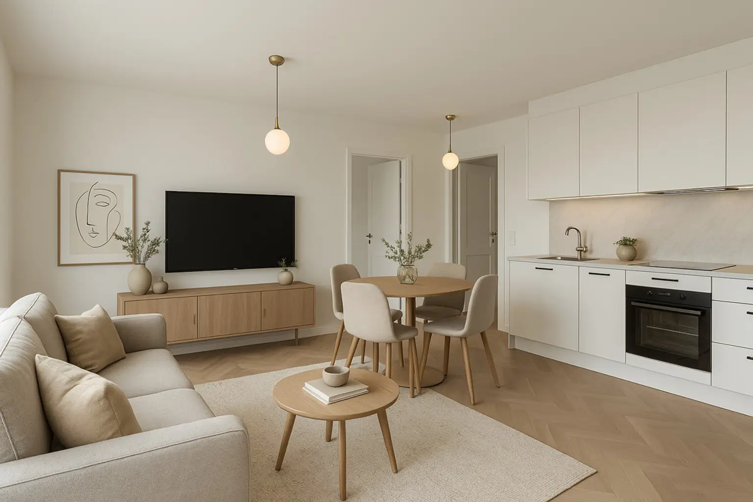 Provisionsfrei: Erstbezug und fertig - kompakte 3 Zimmer Wohnung  - Luxuriös im Grünen Wohnen