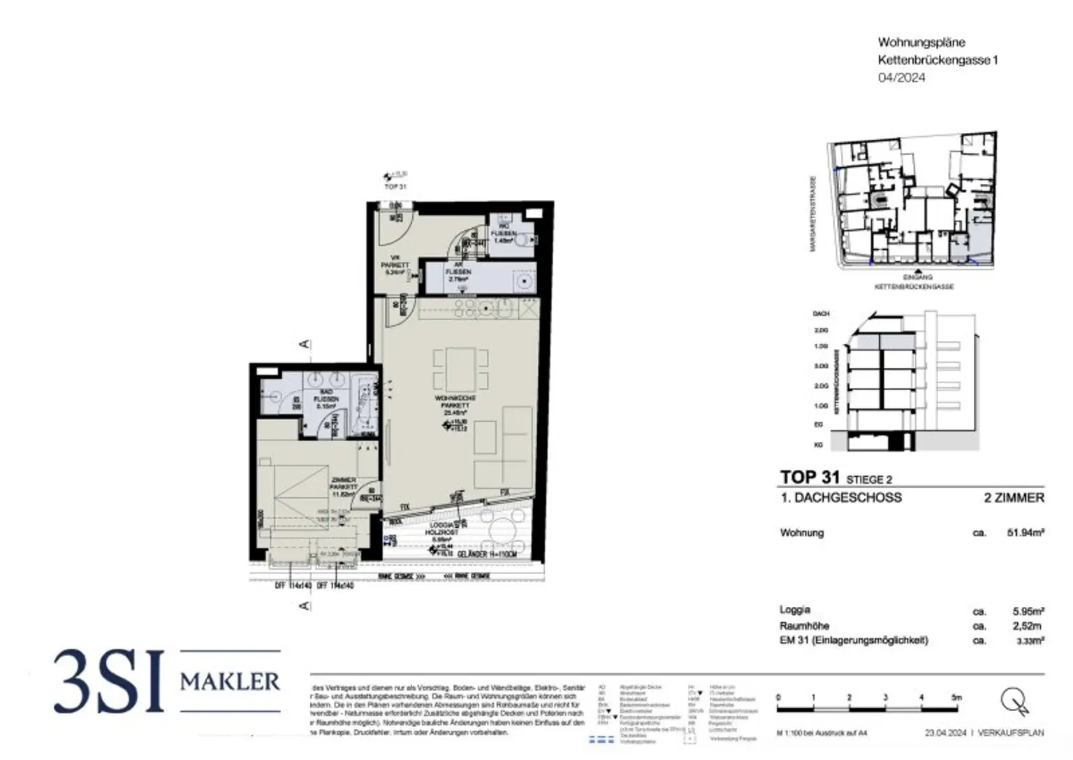 Ein Zuhause zum Wohlfühlen – moderne Dachgeschosswohnung mit Loggia