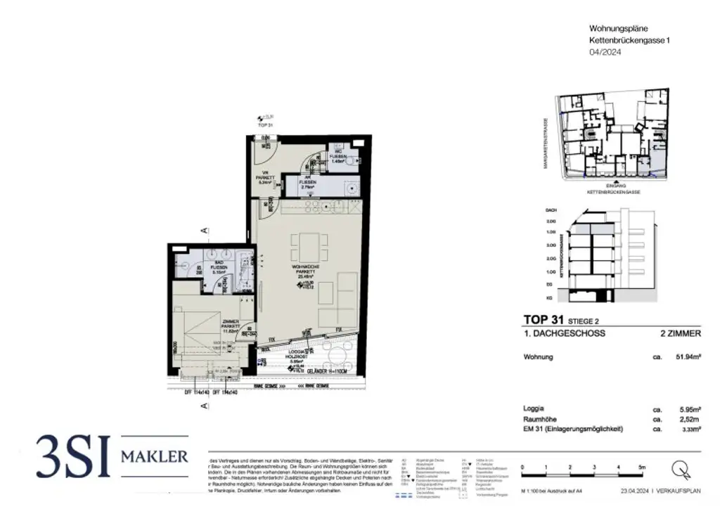 Ein Zuhause zum Wohlfühlen – moderne Dachgeschosswohnung mit Loggia