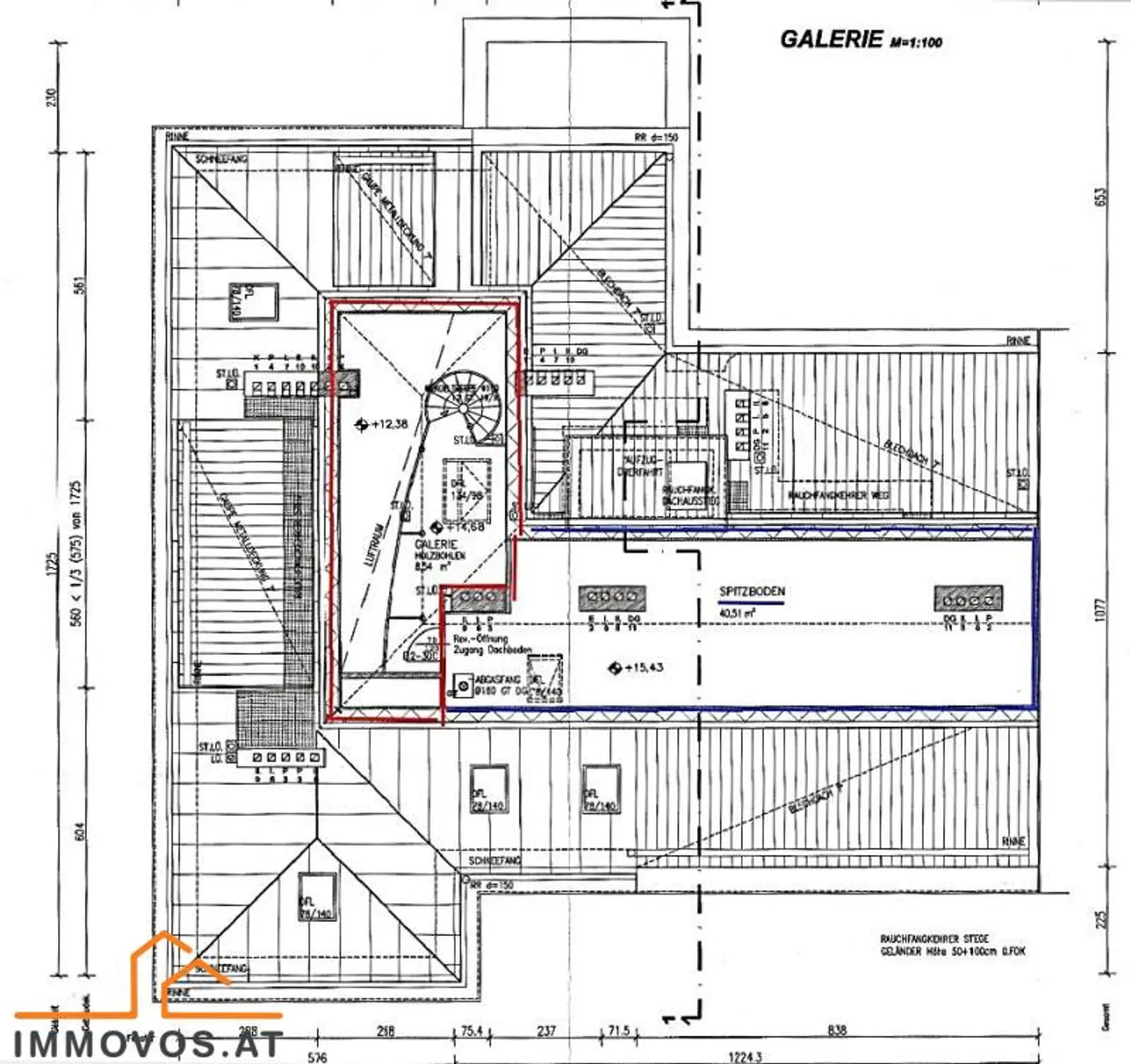 Plan der Galerie-Ebene