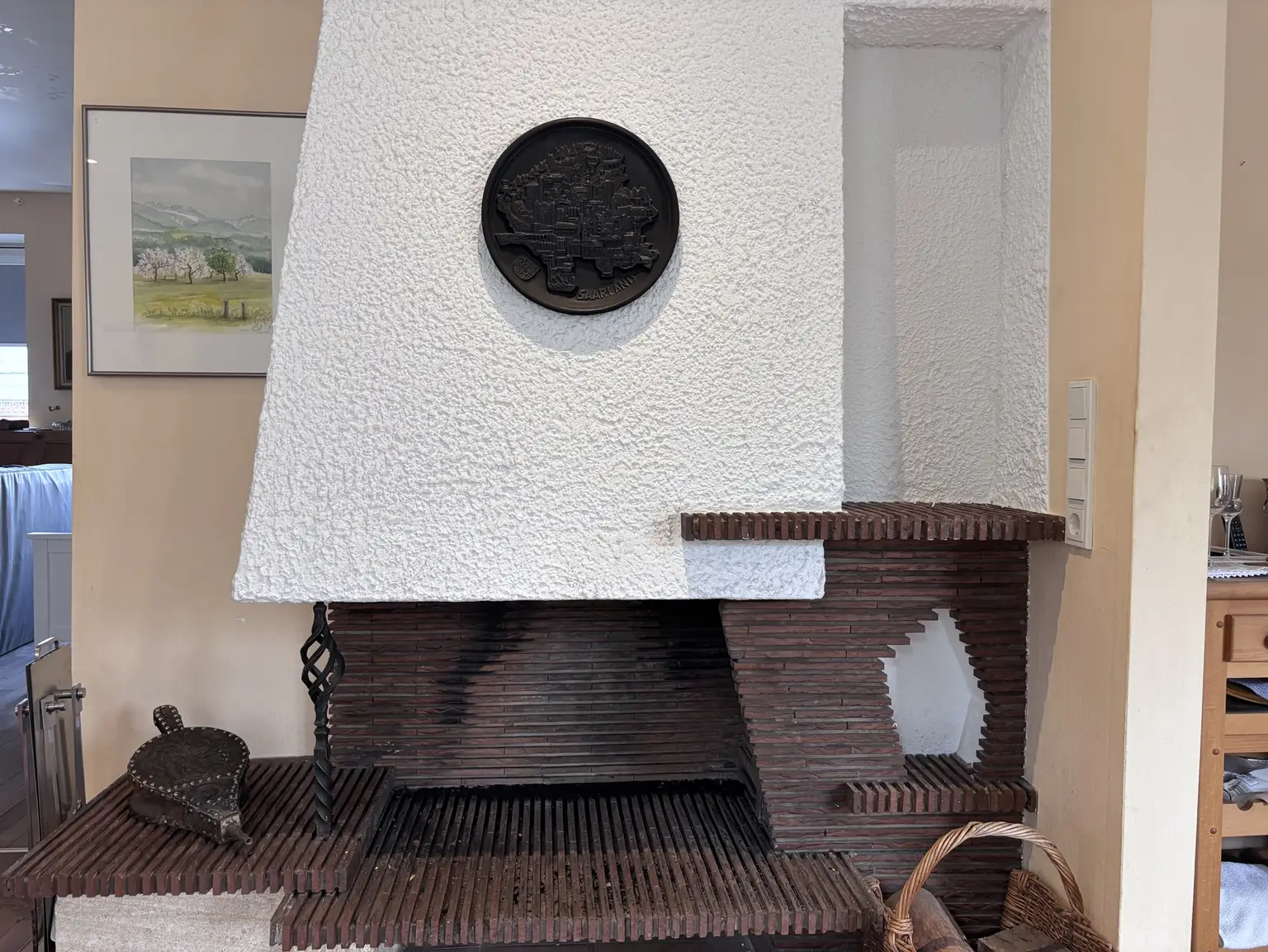 Kamin im Wohnzimmer EG