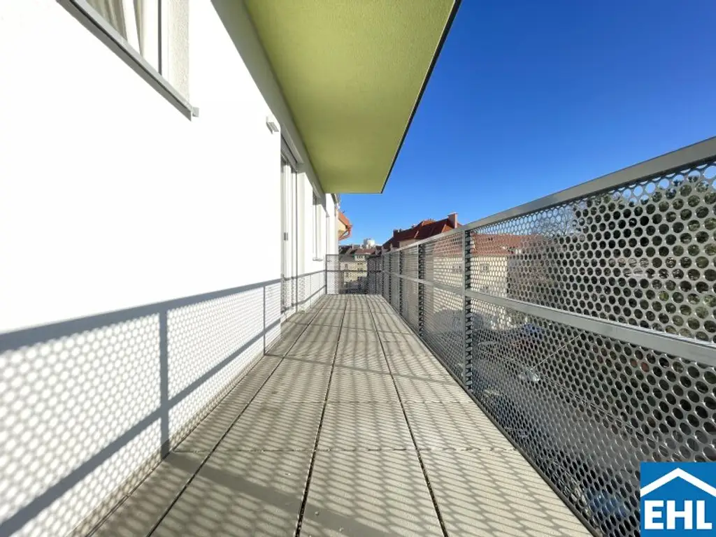 3-Zimmer-Wohnung mit 10m² großen Balkon & sehr guter Infrastruktur nahe der Donauinsel