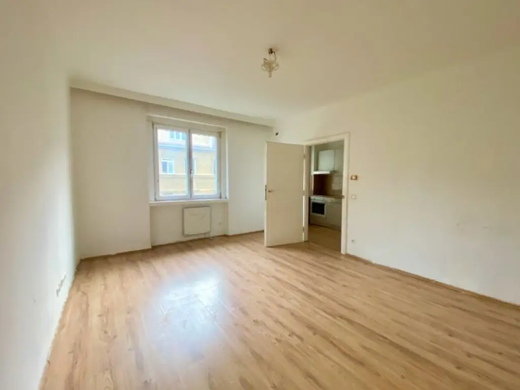 2 Zimmer-Wohnung ZUM SANIEREN, BLICK ins GRÜNE!