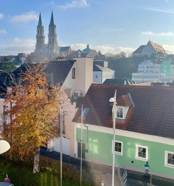 Repräsentatives Altbaubüro mit 2 Balkonen und Blick auf das Stift Klosterneuburg