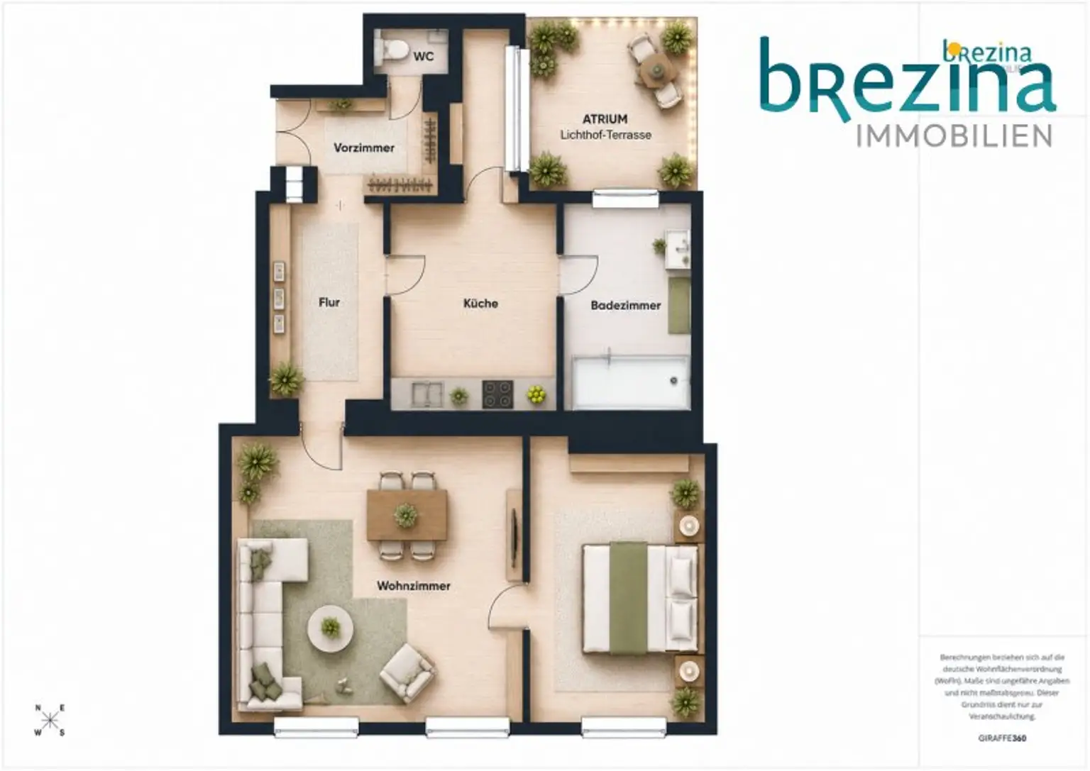 Grundrissskizze mit Gestaltungsvorschlag