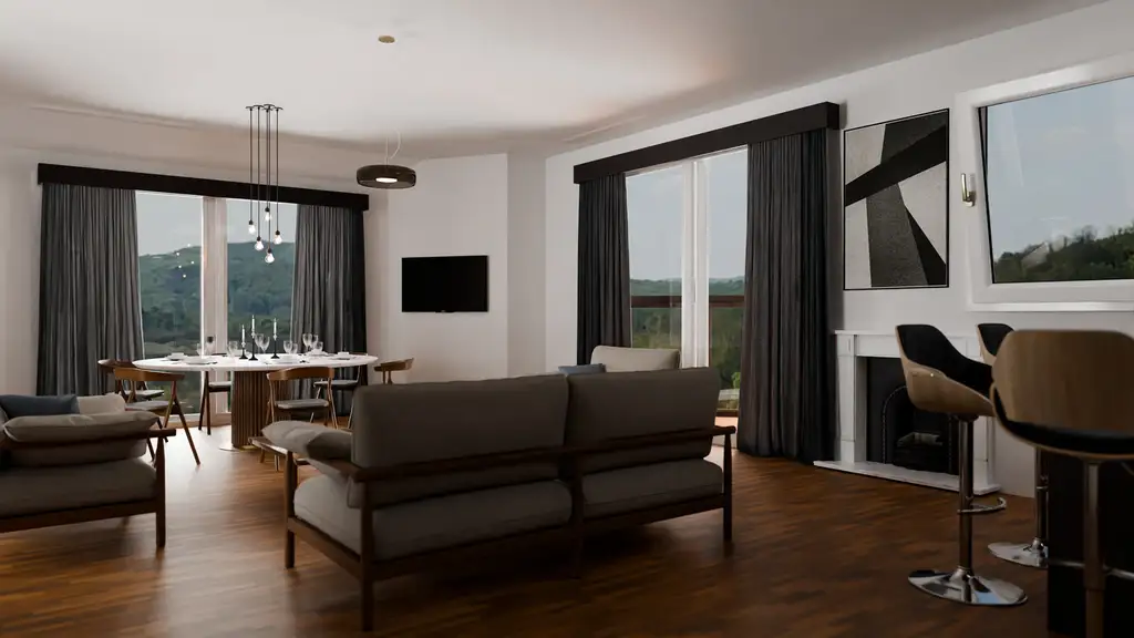 Einfamilienhaus-Niedrigenergiehaus mit Dachterrassenblick auf den Wienerwald, in Fertigstellung