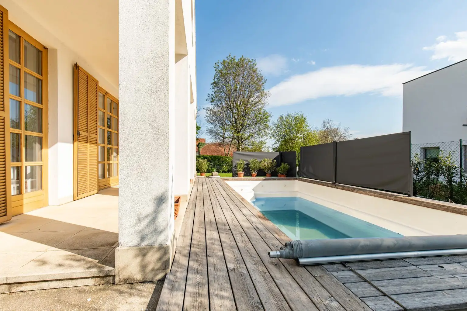 Landhaus Neusiedl See Terrasse m. Pool