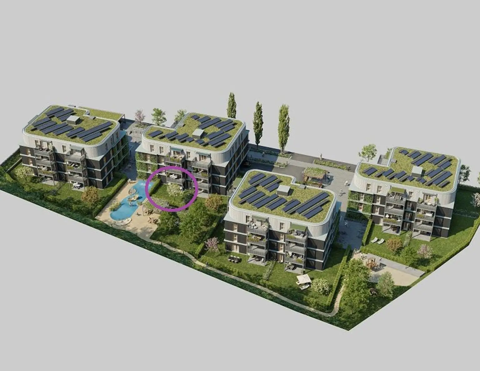 GRÜNE STADTVILLEN - Gartenwohnung mit 2 Zimmern | Holzbauweise & Nachhaltig | Provisionsfrei!