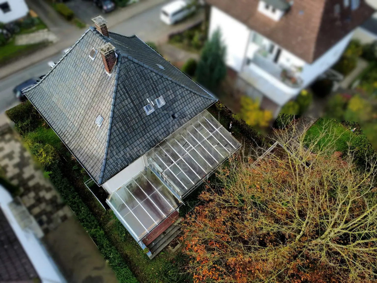 Terrassenbereich von oben