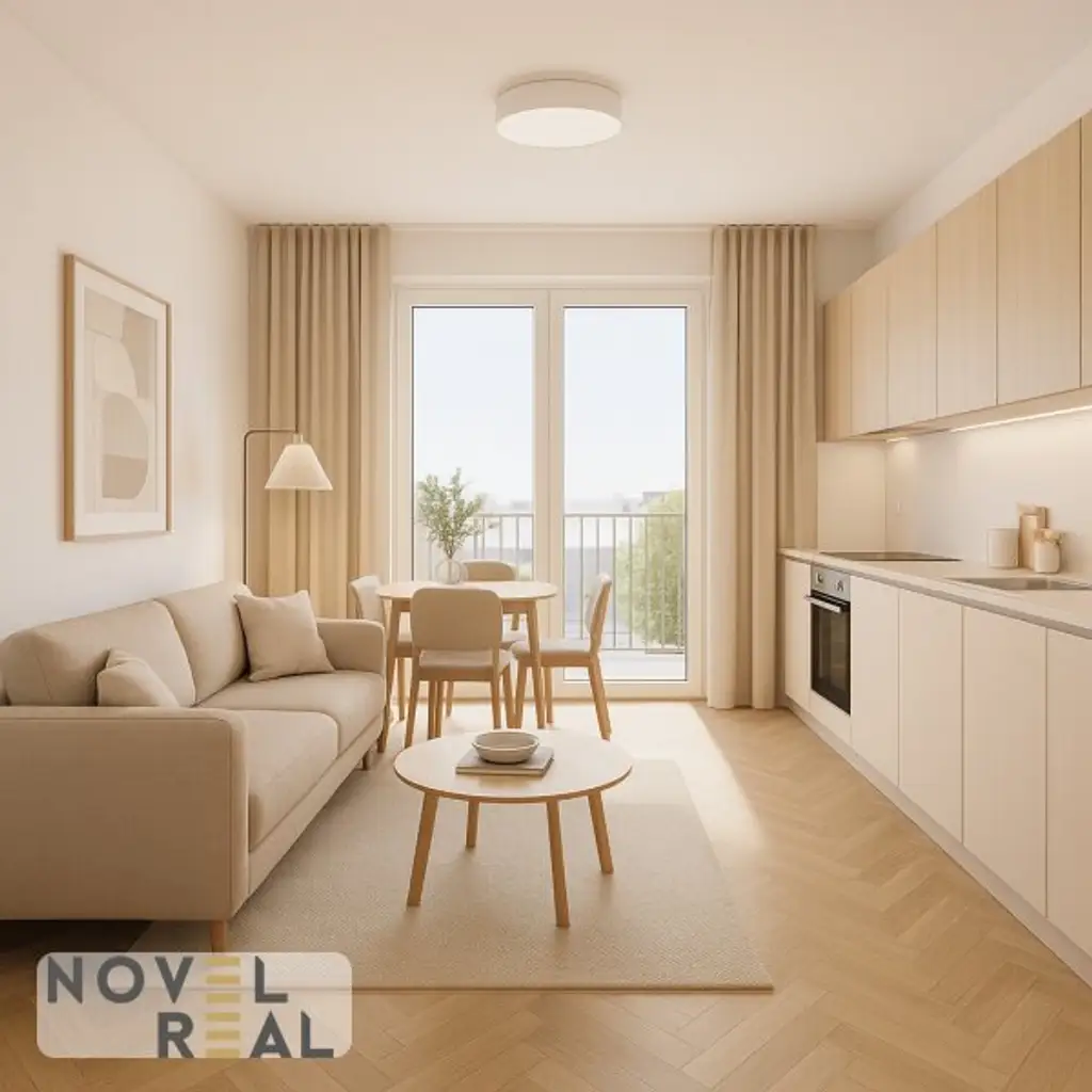 ERSTBEZUG! MODERNE 2-ZIMMER-WOHNUNG MIT BALKON UND TRAUMHAFTEM PARKBLICK!