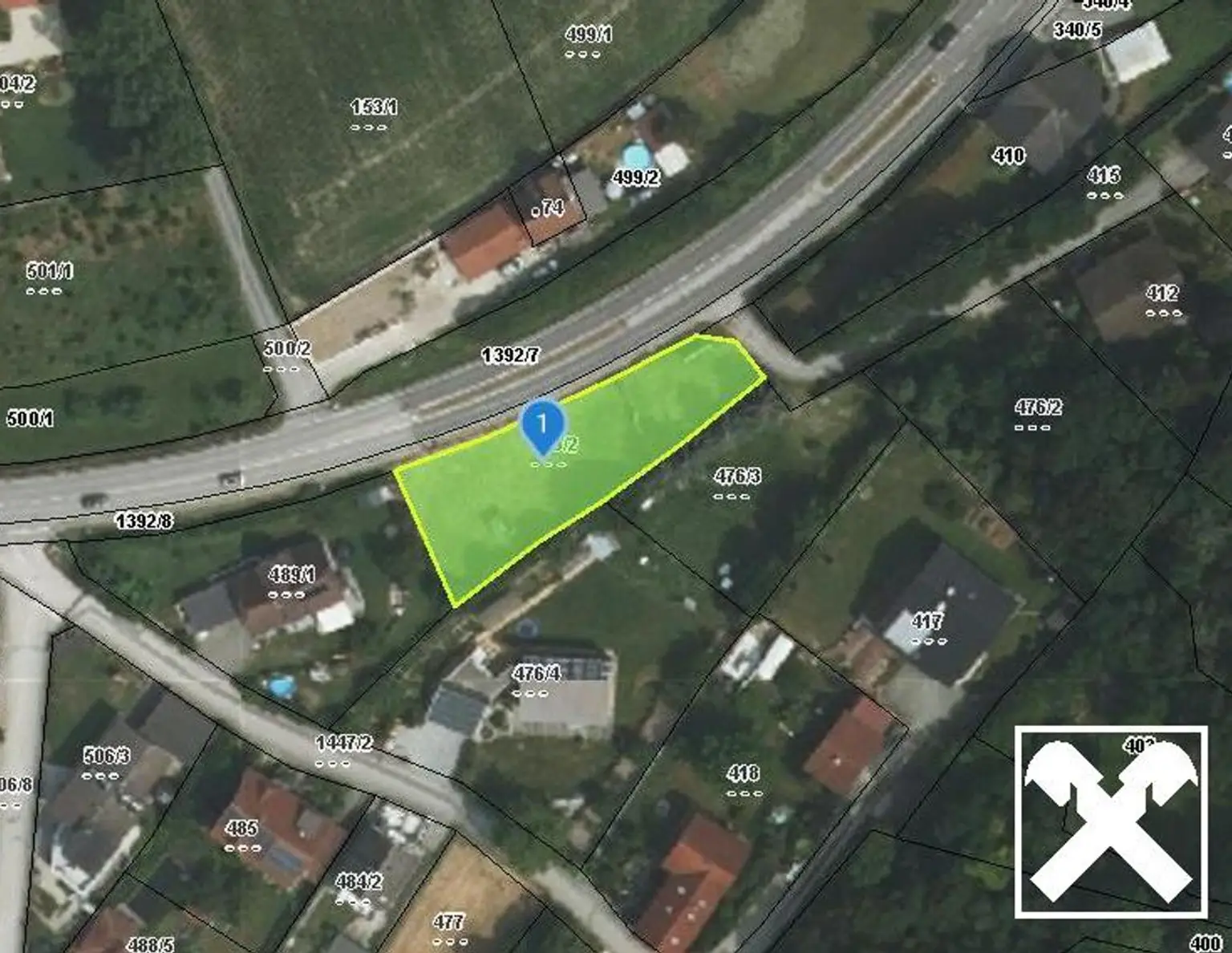 Baugrundstück in Top-Lage - 957 m² direkt an der B1 in Ornding!