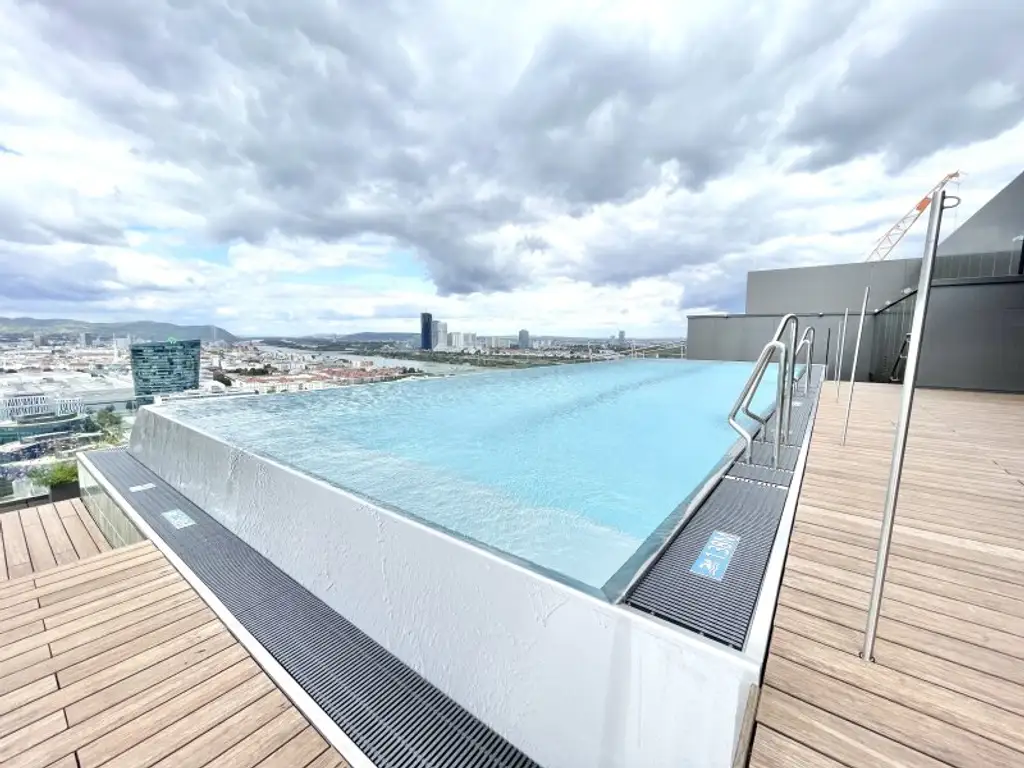 ***Grünblick im Viertel Zwei – Exklusives Wohnen über den Dächern Wiens - Infinity Rooftop-Pool - Panoramasauna - Fitnessbereich***