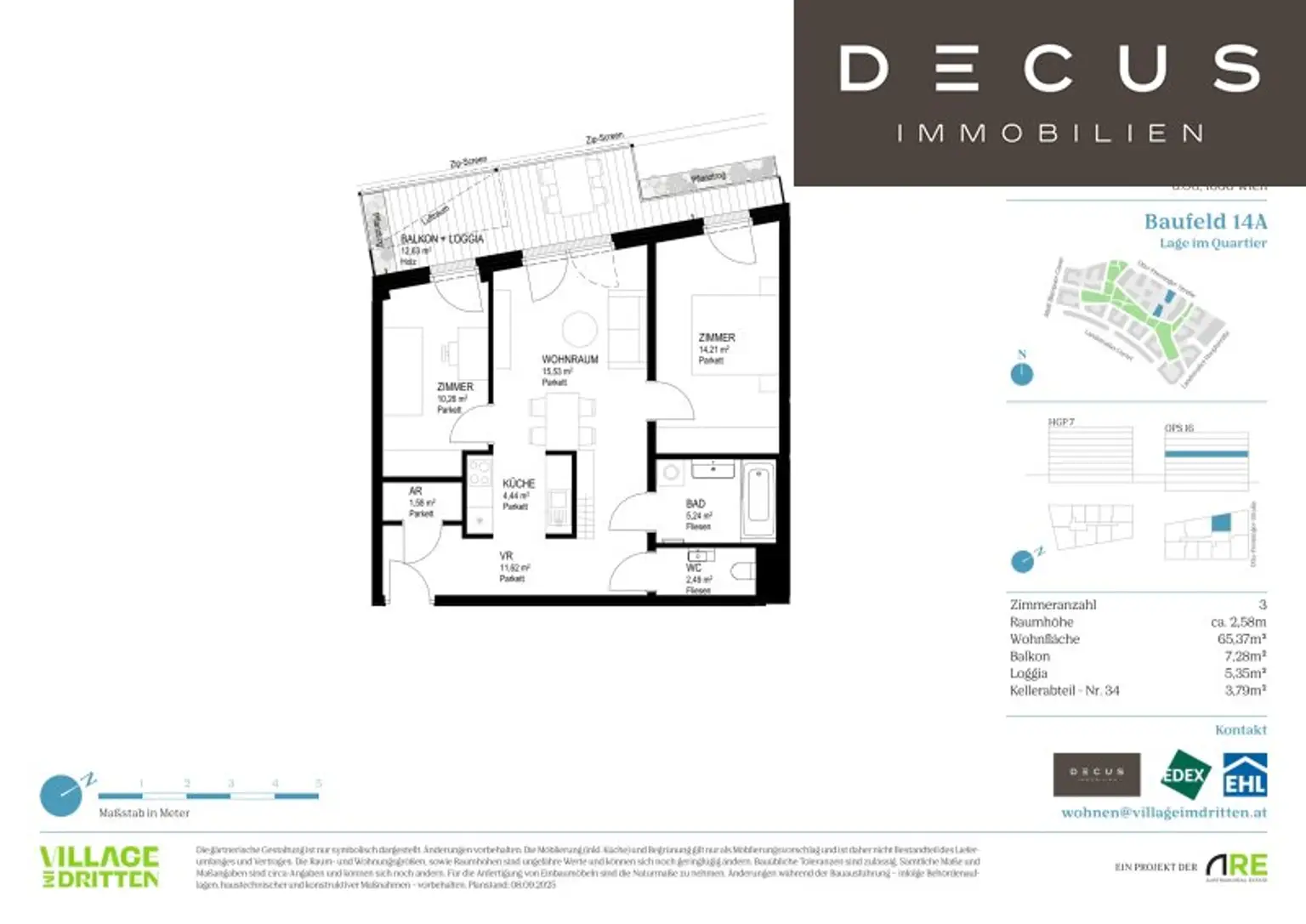 | DREI ZIMMER | NATÜRLICH DRAUSSEN | BF 14A | ANLEGER | VILLAGE IM DRITTEN | FERTIGSTELLUNG 2027