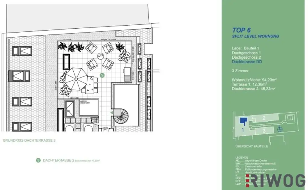 Imposante und sehr helle Dachgeschosswohnung mit 2 Terrassen und hochwertiger Ausstattung in ehemlaigen Fuhrwerkhaus
