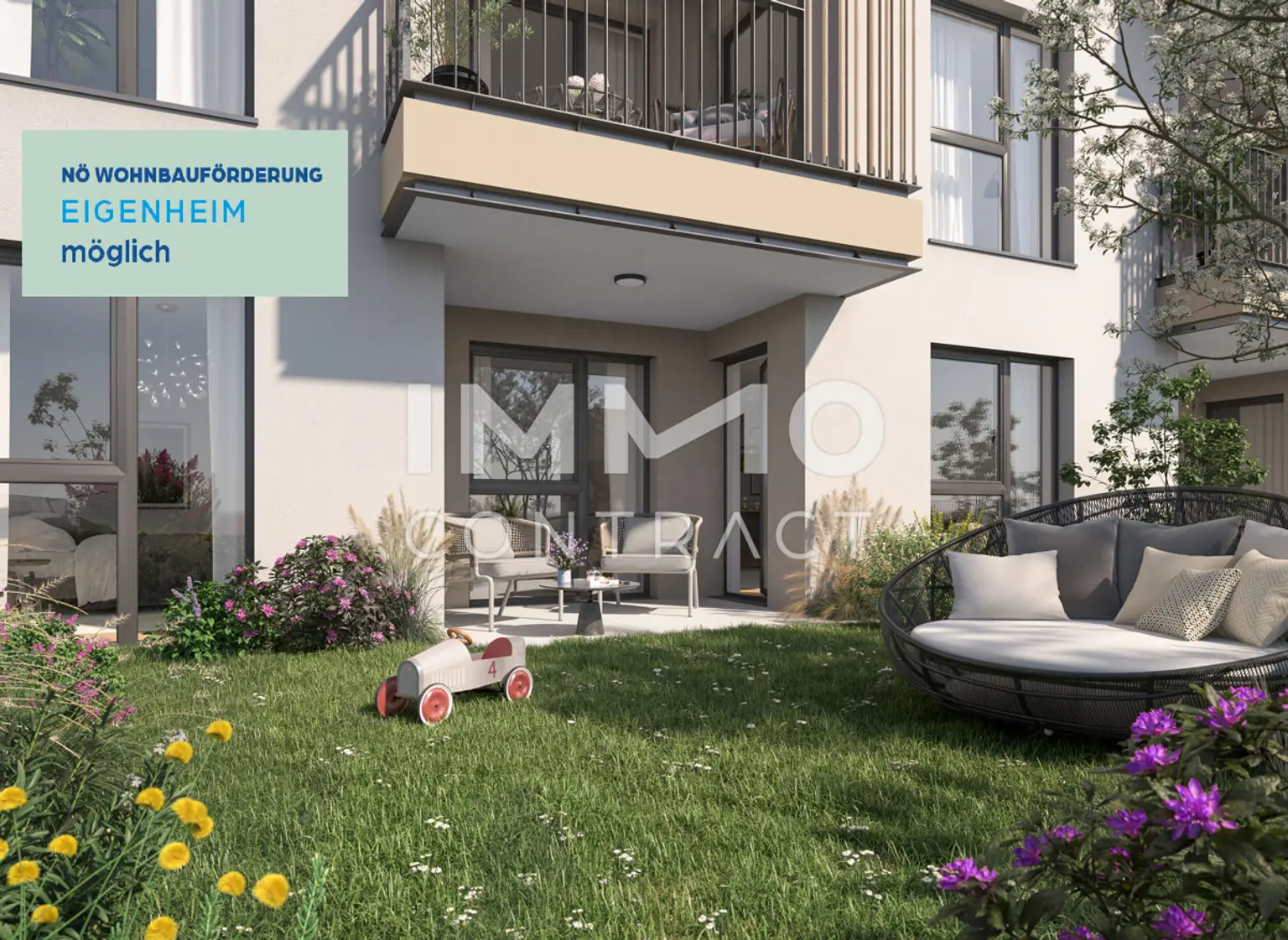 4 Zimmer Gartenwohnung!
Erstbezug!