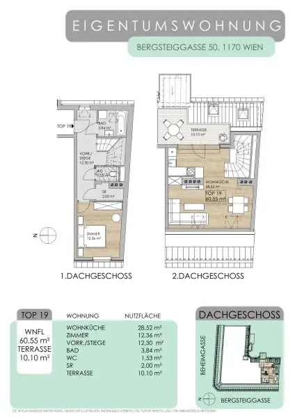 DG-Maisonette mit Terrasse – Wohnen auf zwei Ebenen in ruhiger Stadtlage mit Weitblick