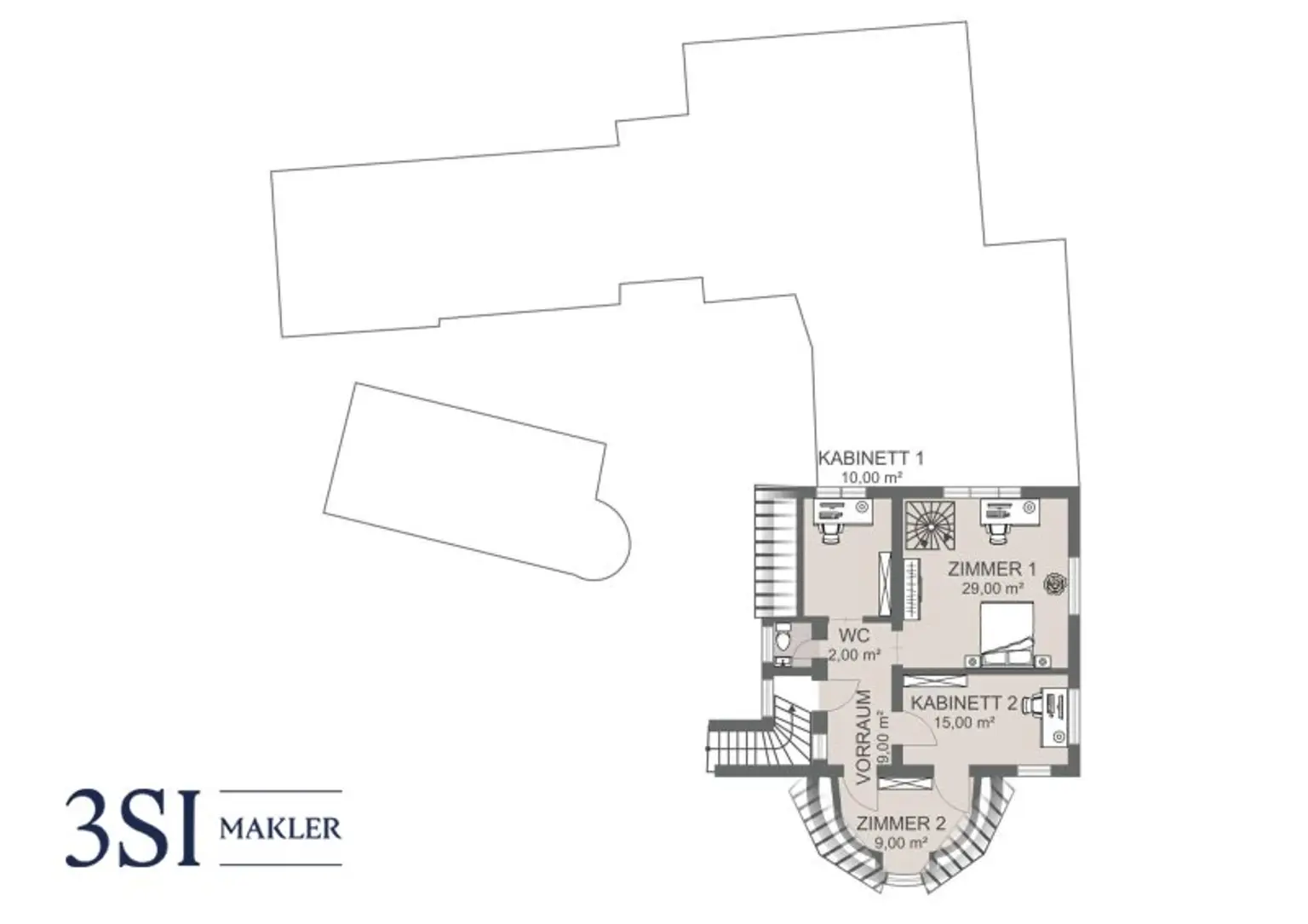 Exklusive Liegenschaft mit zwei Villen und großem Privatpark in Mödling