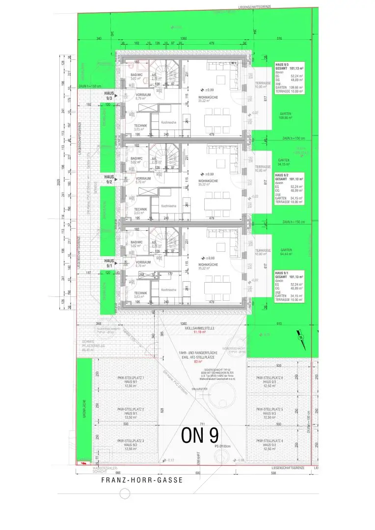 Neubau – Schlüsselfertiges Reihenhaus mit Garten & 2 Stellplätzen in Kottingbrunn