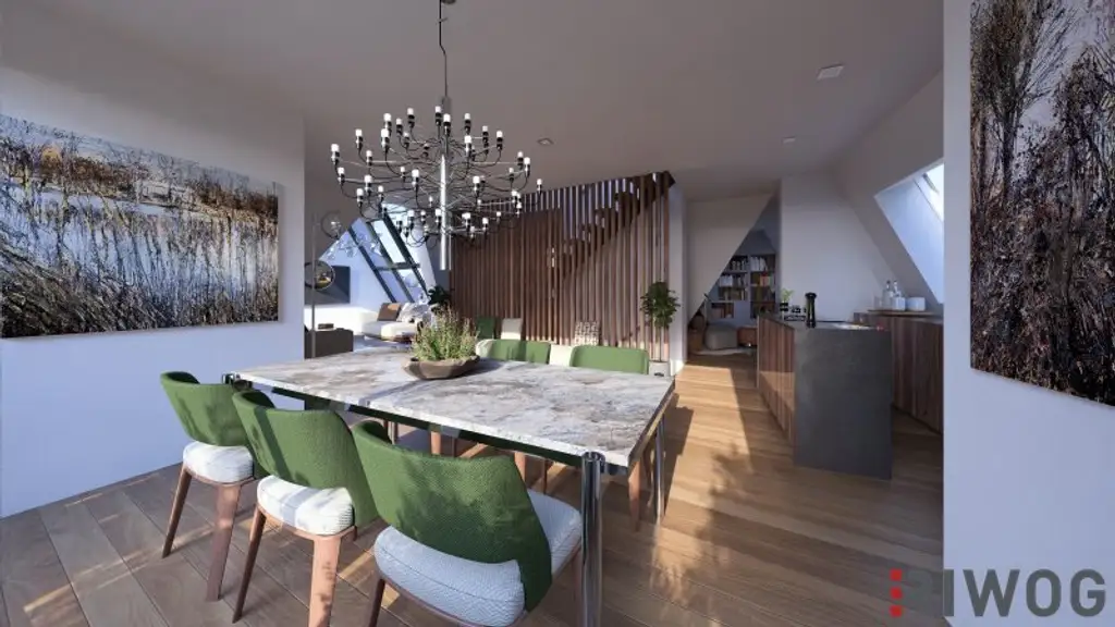 Einmalige Dachgeschosswohnung am Naschmarkt – Mit Vision veredelbar zum 215 m² PENTHOUSE-Juwel mit einmaligen 360°-Blick über Wien