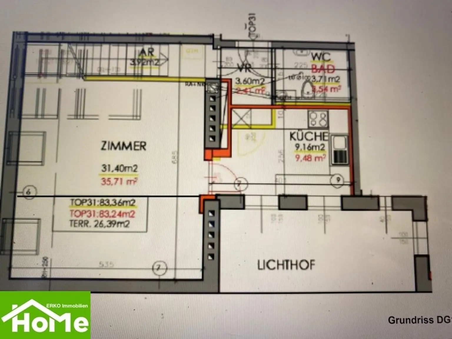 Moderne Dachwohnung auf 2 Etagen und 26m2 Terrasse