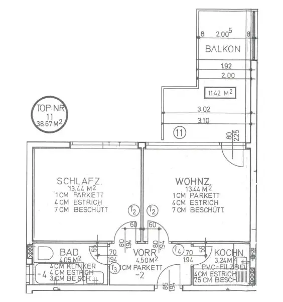 Hübsche 2-Zimmer-Wohnung mit großem Balkon und Garage in Aigen zu verkaufen