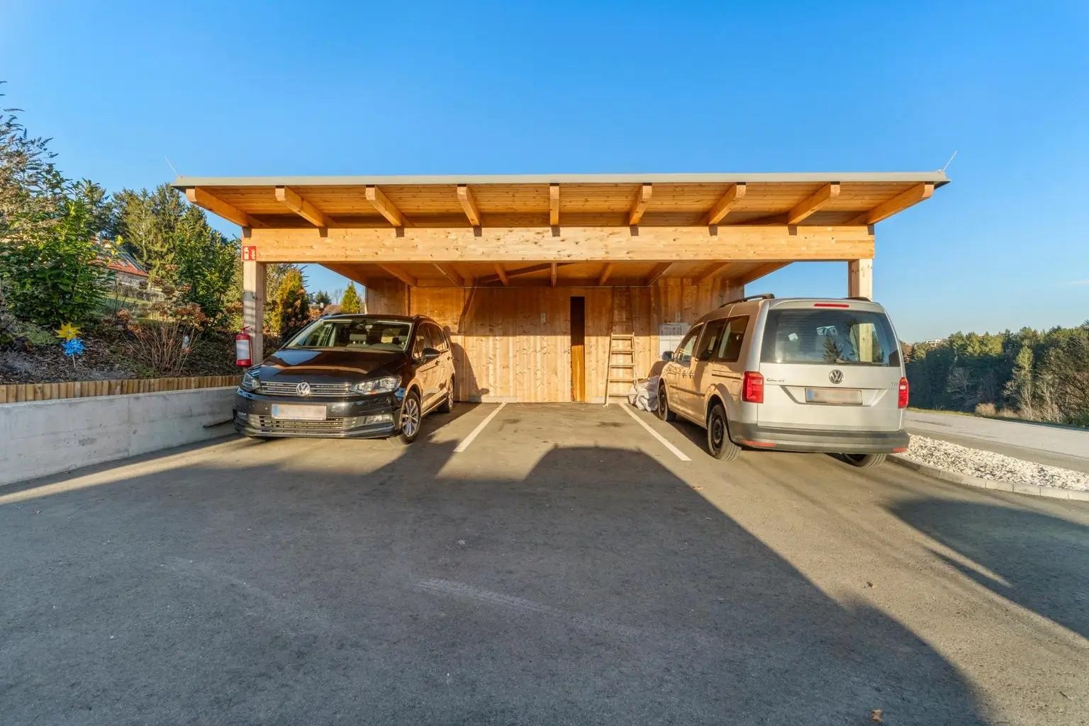 Carport mit Kellerersatzraum