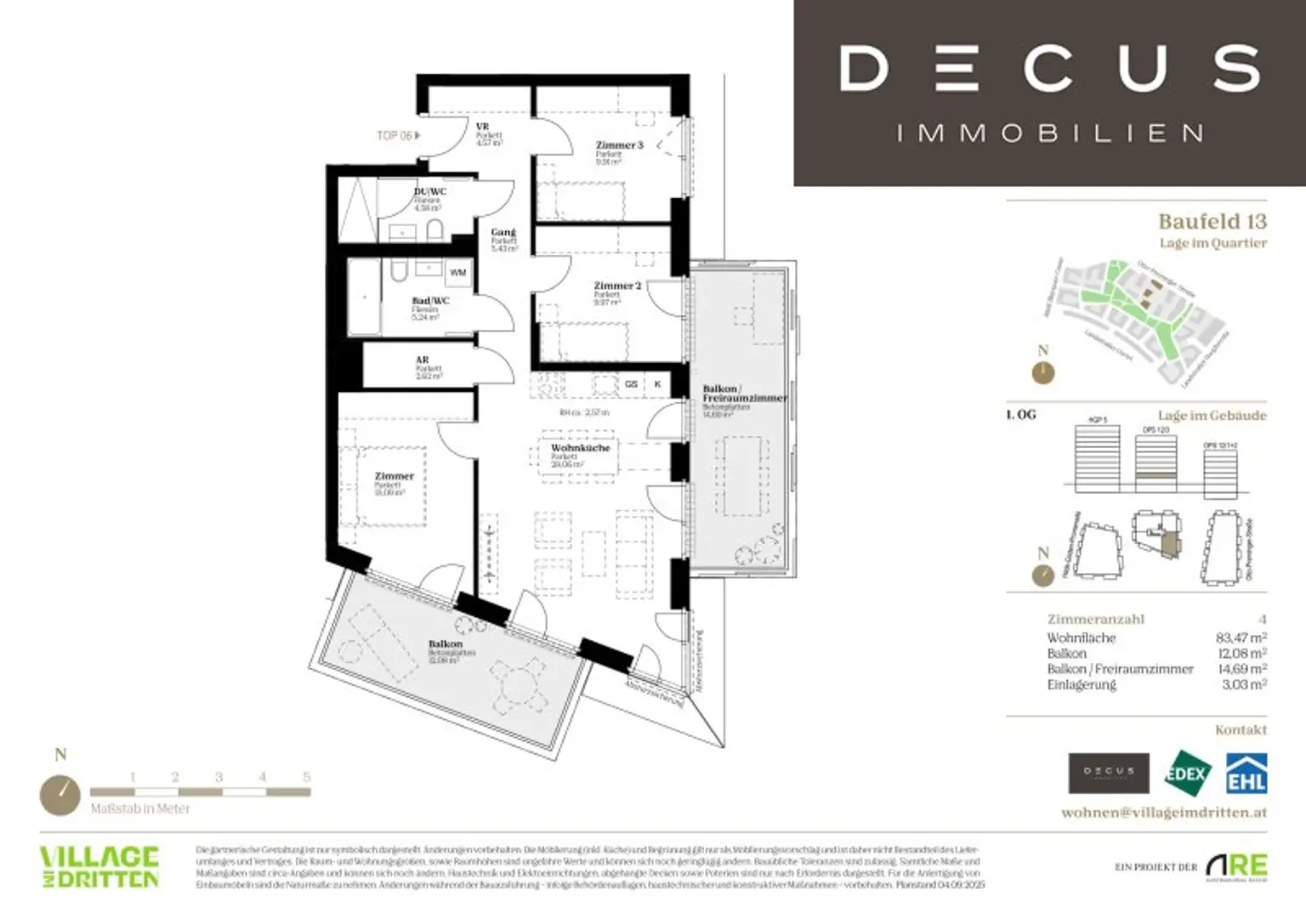 | VIER ZIMMER | 1030 | EIGENNUTZER | URBAN DAHEIM | VILLAGE IM DRITTEN | BAUFELD 13 | FERTIGSTELLUNG 2027