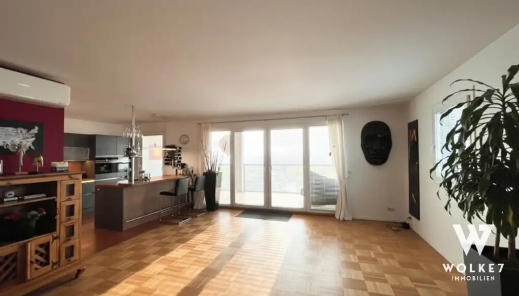 Luxuriöse Neubauwohnung im 15. Stock I ca. 126m² mit großzügiger Loggia & herrlicher Aussicht auf den Wienerberg inkl. Garage