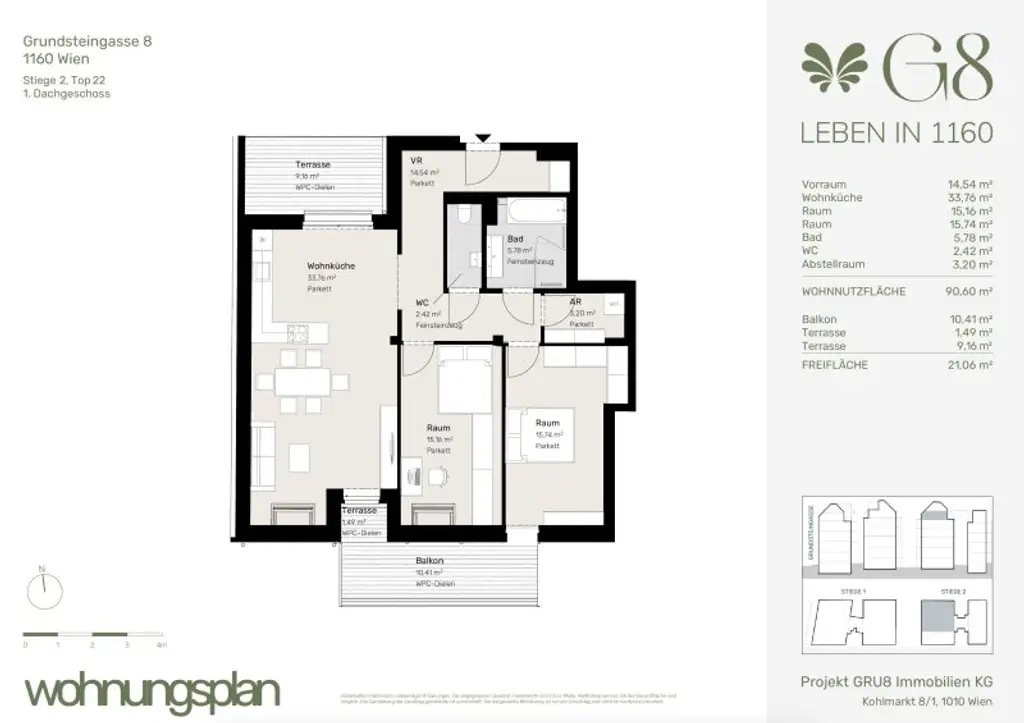 Wohnen auf höchstem Niveau - Wohnungen im G8