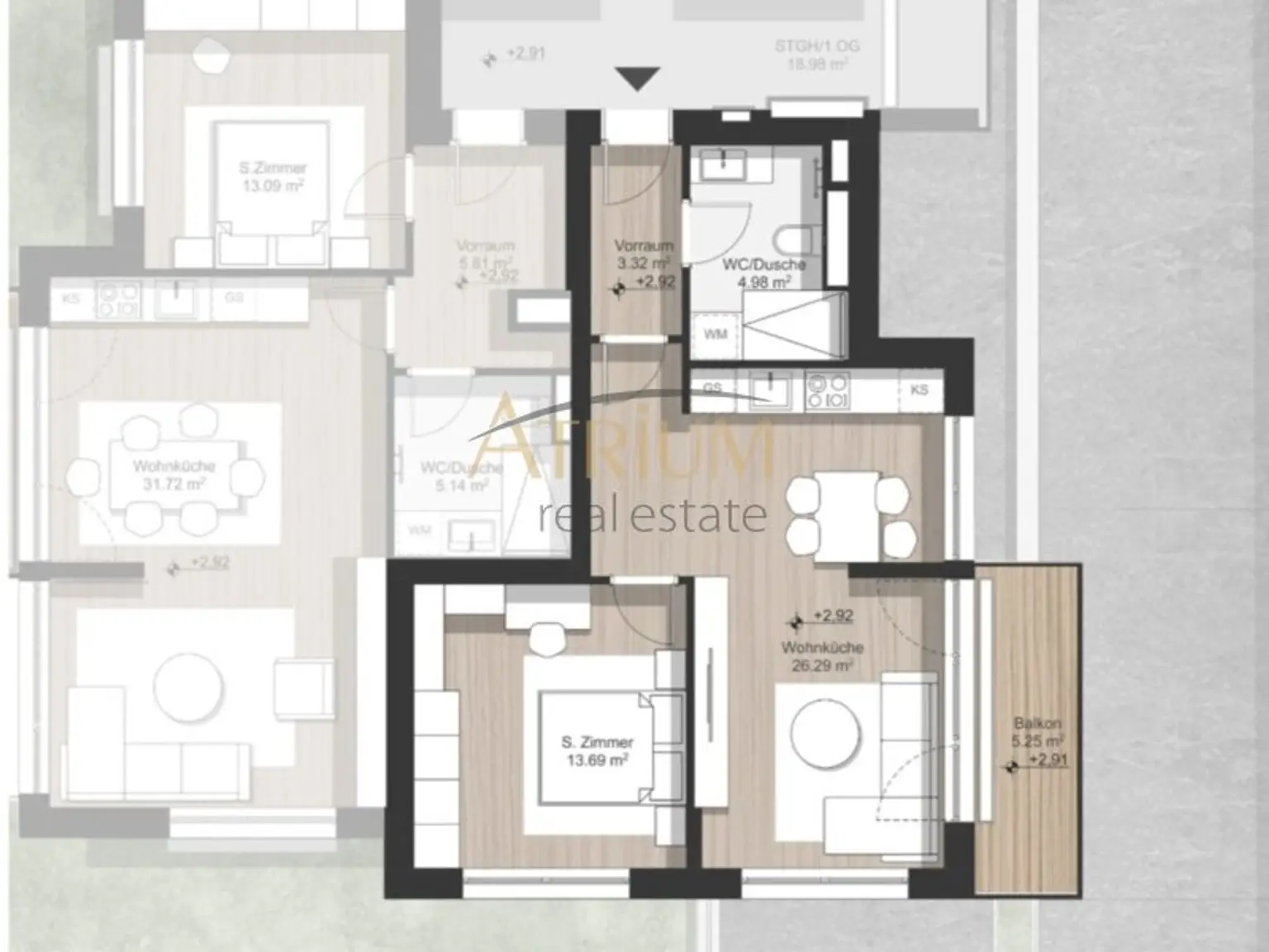 Erstbezug – moderne 2-Zimmer-Wohnung mit Balkon & Fernblick