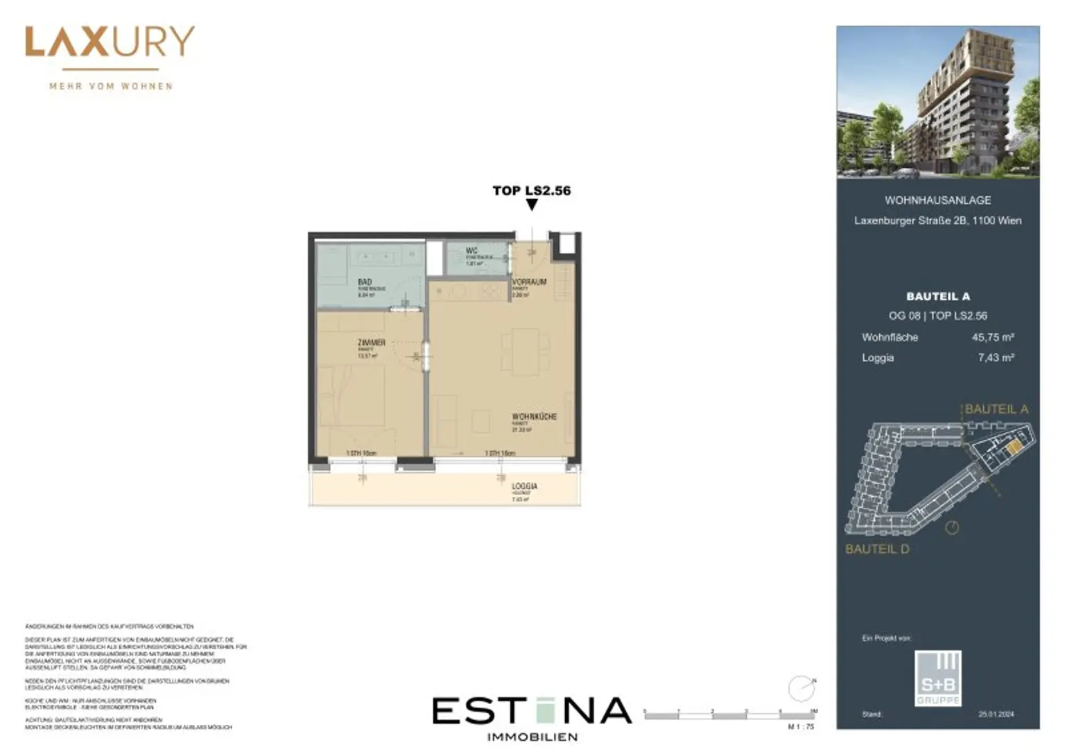 Nähe Bildungscampus Landgutgasse - Neubauwohnung mit Loggia perfekt für Pärchen geeignet