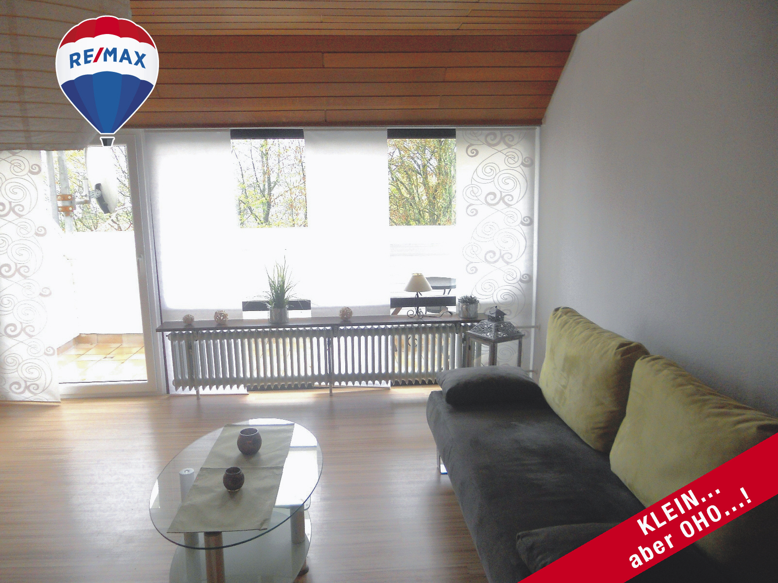 GEMÜTLICHES 1-Zimmer-Appartement mit Balkon, Einbauküche, Garage 
+ Blick ins GRÜNE...!