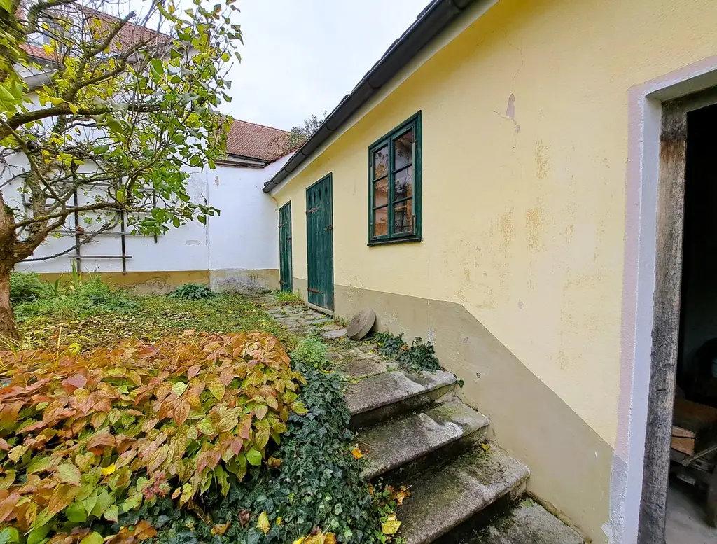 charmantes Wohnhaus mit zwei Wohneinheiten, Innenhof-Garten und Werkstatt - Steyr/Steyrdorf